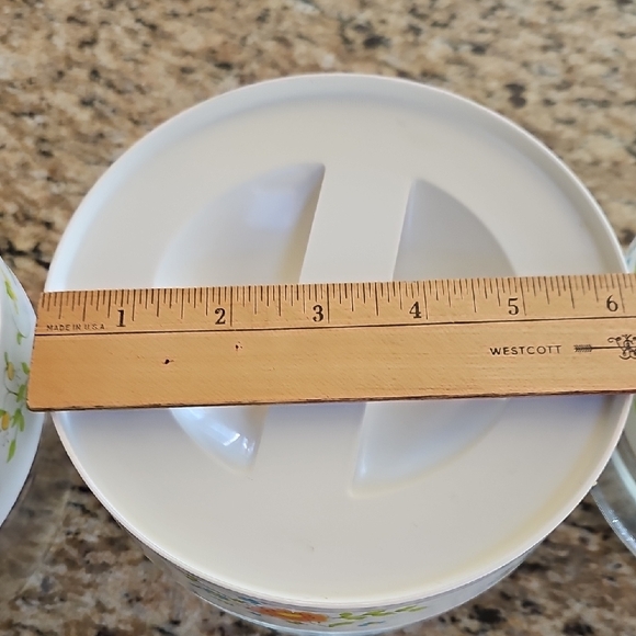 4 Vintage Pyrex See & Store Wildflower Glass Canisters Storage oven safe - Picture 10 of 15